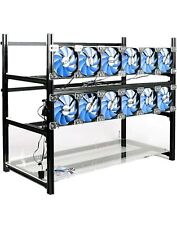 14GPU Open Air Miner Mining Rig Frame Computer Case Stackable Rack Without Fans picture