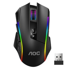 AOC GM401 Wireless RGB Gaming Mouse, 12000 DPI, Rapid-Fire Shotcut, 70Hrs picture