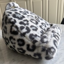 Rachel Zoe White Grey Faux Fur Lap Top Pillow for Tablets Smartphones Books  picture