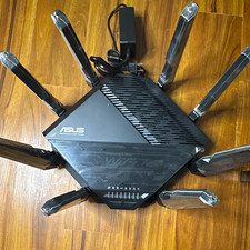 ASUS RT-BE96U BE19000 Tri-Band Wireless Router, 4-Port 10GbE LAN, Black picture