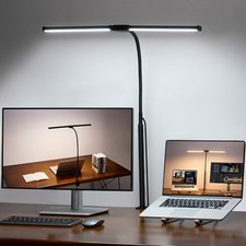 LED Desk Lamp for Home Office, Double Head Architect Light with Black Pro picture