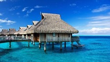 Landscape beach island nature tropical resort Custom Gaming Mat Desk picture