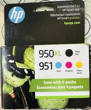 New OEM HP 950XL 951 Black/Cyan/Magenta/Yellow Ink Cartridges Combo - Exp 9/2023 picture