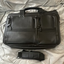 Samsonite Genuine Leather Work Bag Multi-Compartment Laptop Briefcase picture