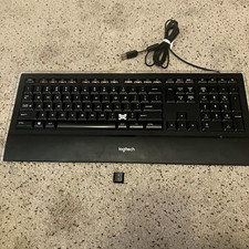 Logitech Illuminated K740 USB Wired Slim Keyboard Y-UY95 Backlit - Tested Works picture