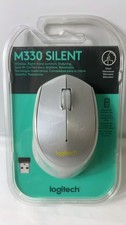 Logitech M330 SILENT Wireless Mouse, 2.4Ghz with USB Receiver, Optical - Silver picture