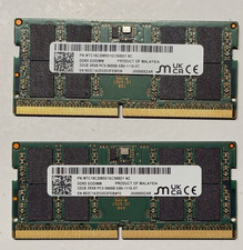 Micron 64GB (2x32GB) RAM DDR5 5600MHz SODIMM Laptop MiniPC MTC16C2085S1SC56BD1 picture
