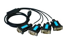 4 Port Professional USB to Serial RS232 DB9 Adapter Converter Serial Cable 9-Pin picture