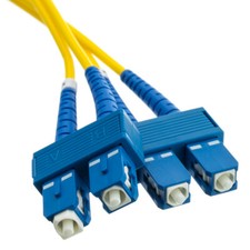 15m SC-SC Duplex 9/125 Singlemode Fiber Optic Patch Cable Yellow 50FT picture