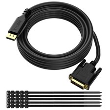 Gold-Plated DisplayPort to DVI Cable - 25 FT, DP to DVI-D Male to Male Conver... picture