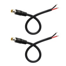 2 Pcs DC7909 Power Pigtails Cable, 12V DC 8mm Male Plug to Bare Wire Open End... picture