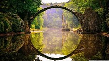 Landscape bridge river Custom Gaming Mat Desk picture