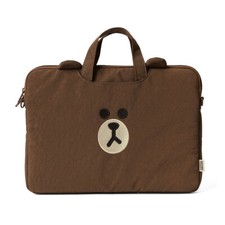 LINE FRIENDS Brown Nylon Edition 3-Way Laptop Pouch 13-Inch Tote Cross Bag Korea picture