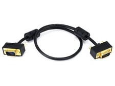 Monoprice 1.5ft Ultra Slim SVGA Super VGA 30/32AWG M/M Monitor Cable w/ ferrites picture