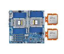 Gigabyte MZ73-LM1 SP5 Motherboard With 2pcs AMD EPYC 9334 QS 64Cores CPU picture