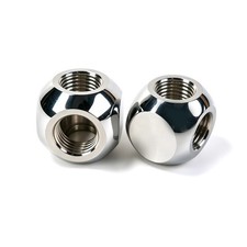 2Pack  G1/4 Ball T Fitting 3-Way Spherical Tee Water Cooling Connector silver picture