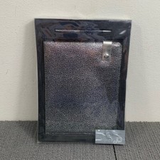 Ipad Case with Pen Set Silver Black Pebble Snap Closure 10