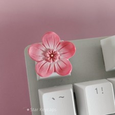 Sakura Artisan Resin Keycap Handmade Custom MX Cherry Mechanical Keyboard picture