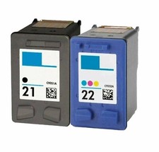 2 Pack Ink Cartridges Printer For HP 21xl 22xl Black Color Deskjet F4100 F4180 picture