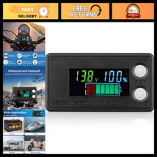 Waterproof Battery Monitor 12V-72V, LCD Display Capacity Tester for Car RV Marin picture