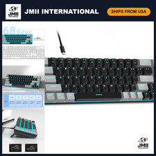 Compact 60% Mechanical Gaming Keyboard, LED Backlit Mini Wired 68 Keys, Red Swit picture