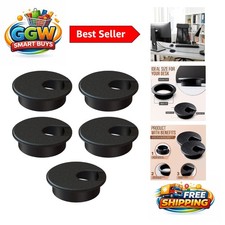 Effortless Installation Black Desk Grommet 2 Inch Pack of 5 - The Cable Solution picture