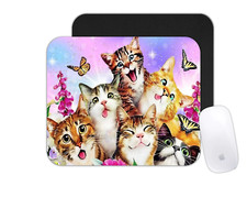Custom Mouse Pad Personalized Photo Office Desk Mat Cute Kitten Cats Theme Gifts picture