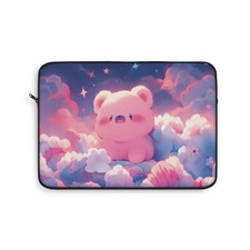 Kawaii Pink Teddy Bear Laptop Sleeve 13