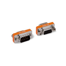 Null Modem Adapter DB9 Male to DB9 Female Slimline - Silver picture