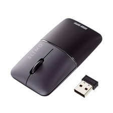 Sanwa Supply Mobile Mouse Bluetooth/Wireless Black SLIMO Series MA-WBBS310BK picture