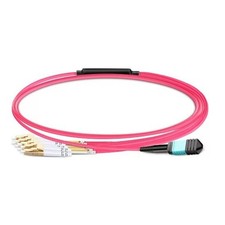 1M MPO UPC to 4LC Duplex OM4 8F Type‑B Patch Cable LSZH picture