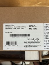 (BRAND NEW) Pakedge L3 Managed Network Switch 12 1GB POE 2 10GB SFP  MS-1212 picture