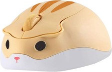 Yellow Hamster Wireless Mouse Cute Animal Optical Silent Portable Cordless Mice picture