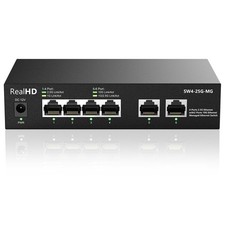6Port MultiGigabit Managed Switch 10G/2.5G | Fanless Metal Ethernet Hub picture