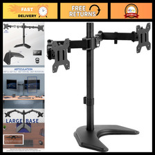 Dual LED LCD Monitor Stand for 2 Screens up to 27