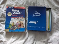 Think Quick Vintage Apple II Game The Learning Company Box w Disk & Manuals picture