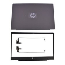 New Gray Top Back Cover L23879-001 & Bezel & Hinges For HP Pavilion 15-CW 15-CS picture