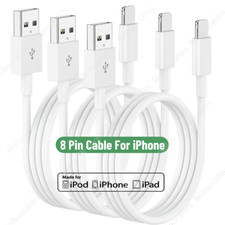 1/3Pcs USB Fast Charger Cable For iPhone 14 13 11 8 7 6 iPad Charging Cord 3/6FT picture