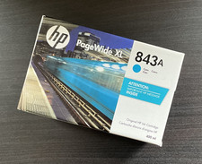 HP 843A PageWide XL Genuine Original Cyan Inkjet Cartridge 400 ml C1Q58A picture