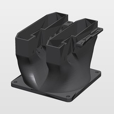 Fan Mount Shroud for Nvidia Tesla P40 K40 Dual GPU 80mm Fan Adapter 3D Printed picture