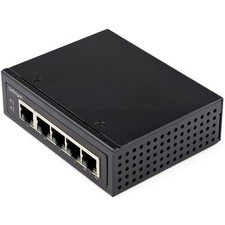 StarTech Industrial 5 Port Gigabit PoE Switch 30W, Power Over Ethernet Switch, picture