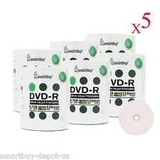 3000 Pack SmartBuy DVD-R 16X 4.7GB White Inkjet Hub Printable Blank Record Disc picture