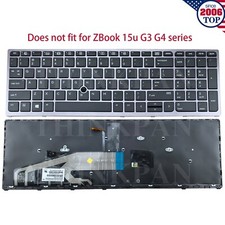 New US Backlit Gray Keyboard for HP Zbook 15 G3 15 G4 17 G3 17 G4 848311-001 picture