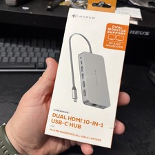Hyper Dual 4K HDMI 10-in-1 USB-C Hub for M1/M2/M3 MacBooks HDM1H picture