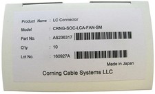 (LOT OF 10) Corning SOC-LCA-FAN-SM FuseLite Fiber Optic Connector LC SM OS2 APC picture