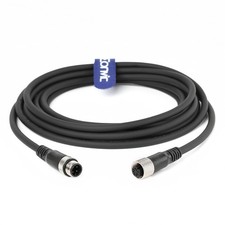 Industrial M12 4 Pin to Female Cable M12 A Straight Aviation Connector Moldin... picture
