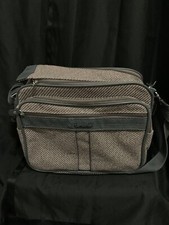 Samsonite Silhouette 4 Brown Tweed Travel Laptop Bag w/ Strap 1987 Shoulder Bag picture