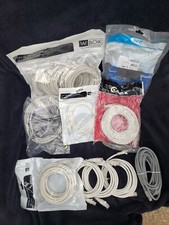 Variety of CAT6 and CAT5e Data Patch Cables White/Gray/Blue New open box picture