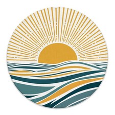 BILLAION Boho Abstract Sun Mouse Pad for Desk, Mid Century Modern Minimalist ... picture
