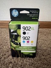 New Genuine HP 902XL Black HP 902 Regular Color Ink Cartridges Retail Box picture